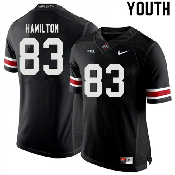 Ohio State Buckeyes #83 Cormontae Hamilton Youth High School Jersey Black OSU75546
